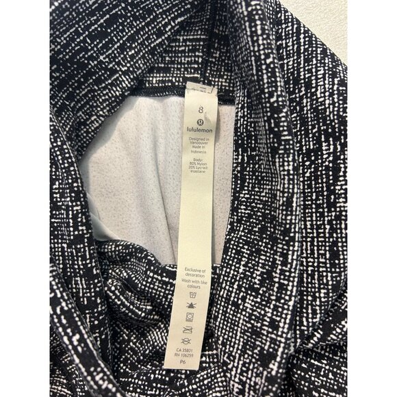 Lululemon Melodic Movement Long Sleeve Twillines White Black 8 - Picture 7 of 7